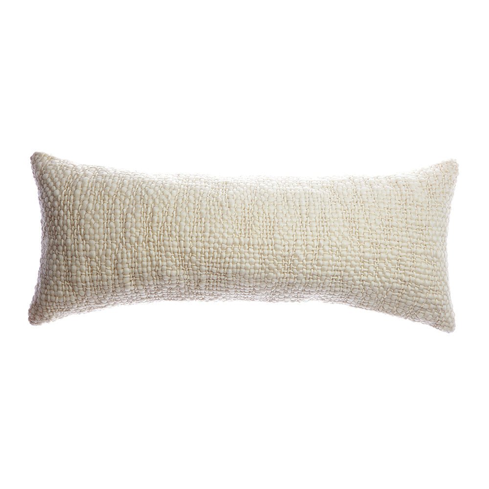 Flame Pattern Natural Wool Lumbar Pillow - Image 6