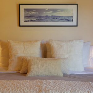 Flame Pattern Natural Wool Lumbar Pillow