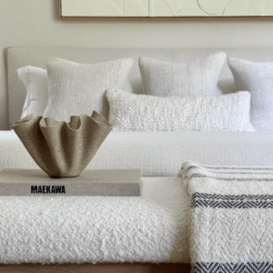 Chunky Cable Knit Merino Wool Throw Pillow