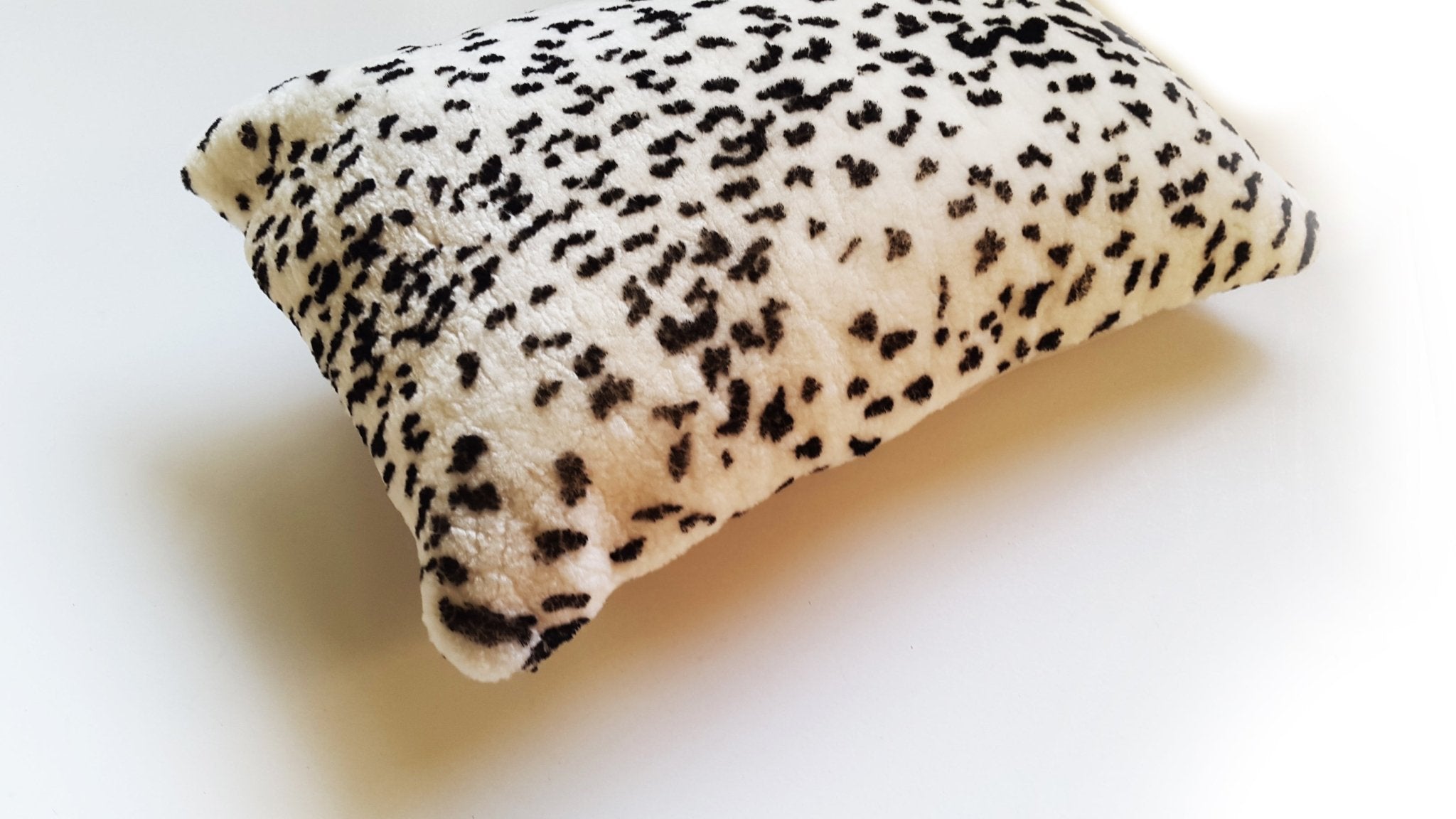 Leopard Shearling Lumbar Pillow - Image 2