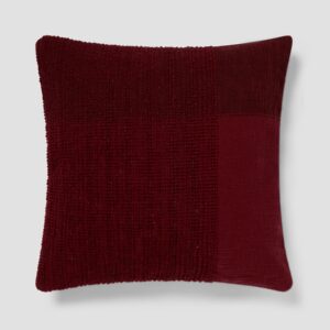 Rhubarb Cross Weave Wool Square Cushion Cover - 20 x 20 in