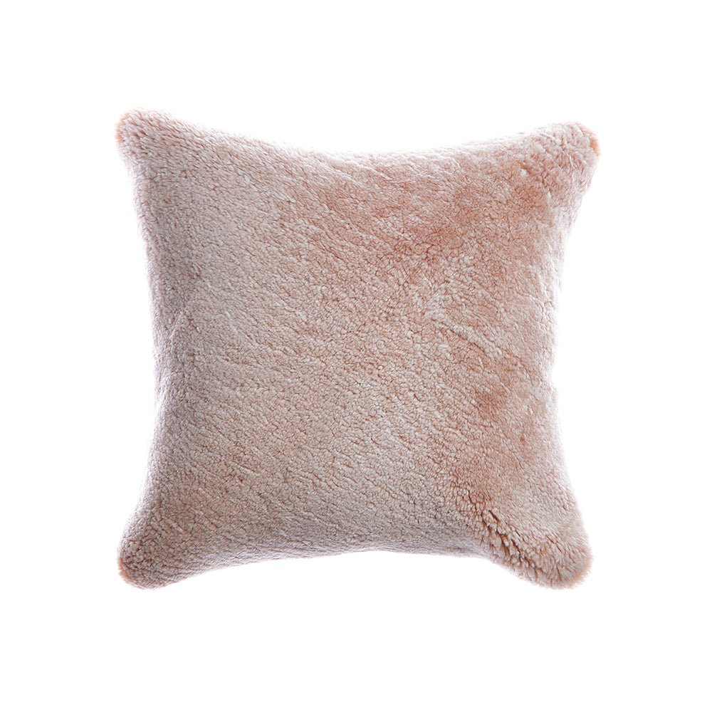 Vintage Pink Shearling Small Lumbar Pillow