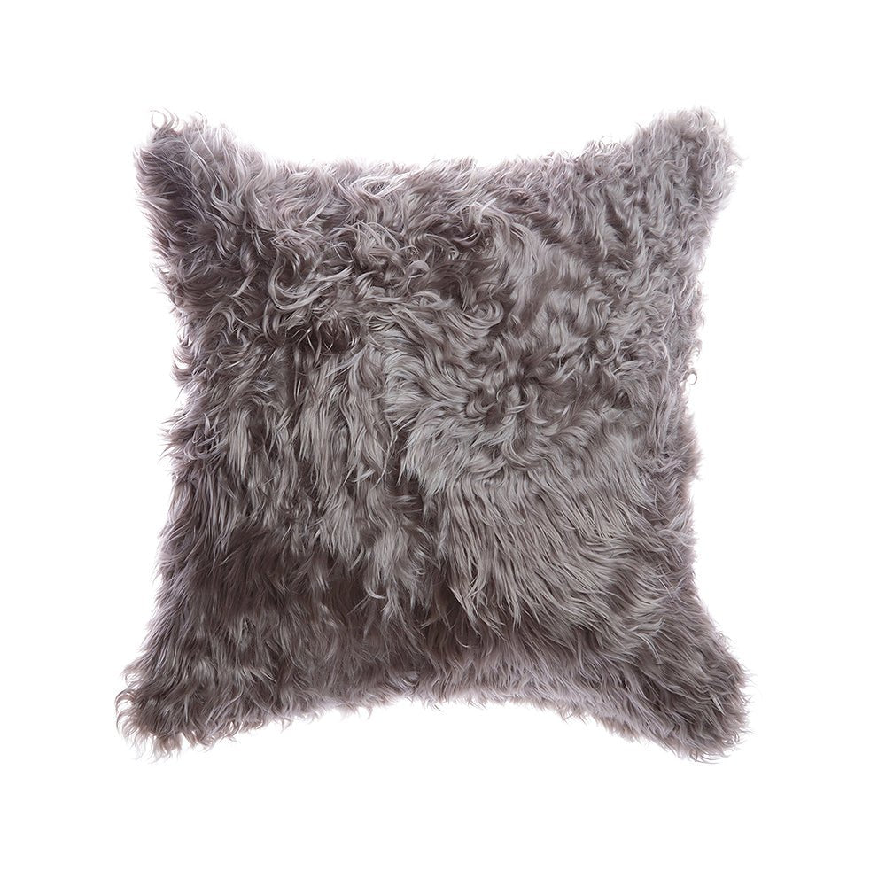 Curly Goat Fur Plush Pillow - Image 3
