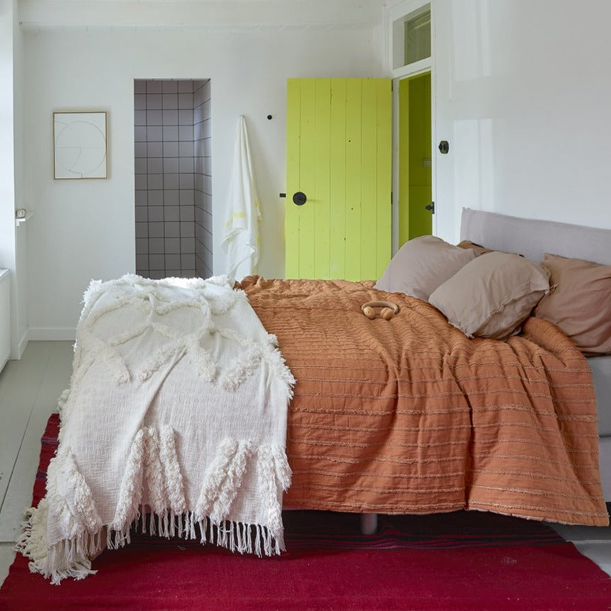 Patched cotton striped duvet - Image 4