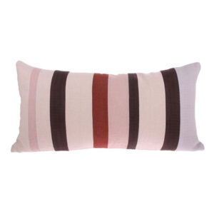 Linen striped lumbar pillow