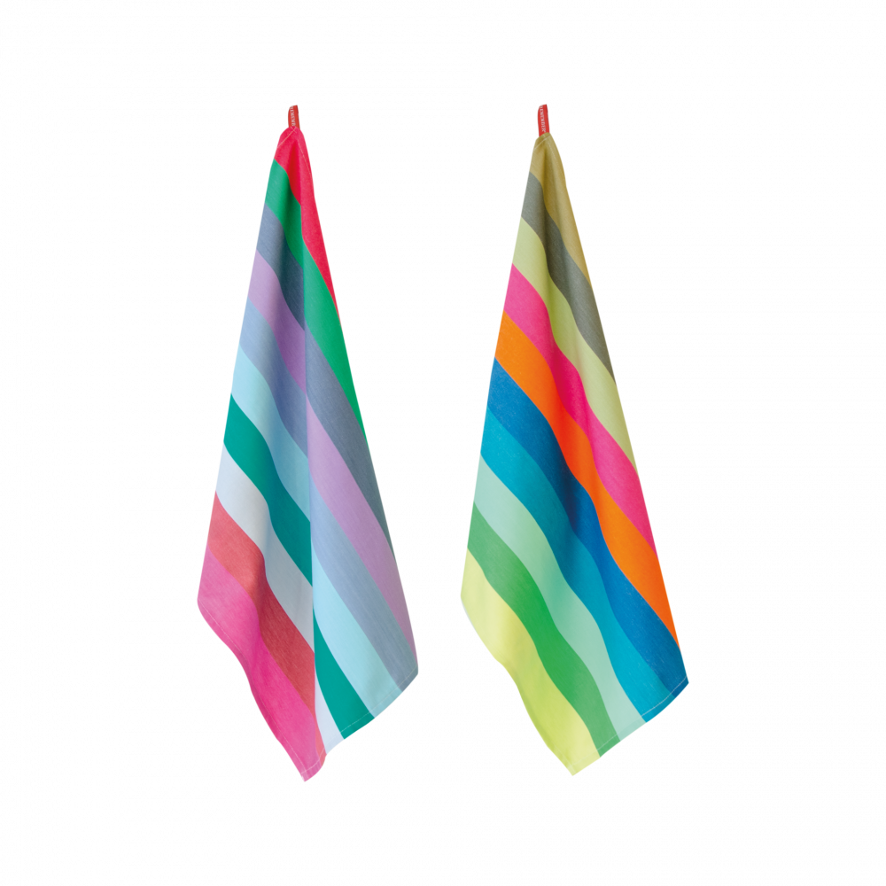 Striped kitchen towels (set of 2)