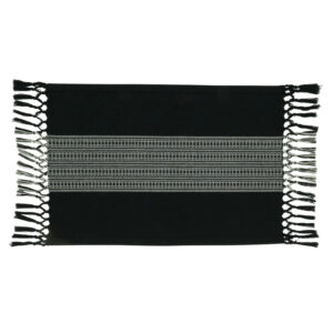 Black Placemat with tassels (set of 4)